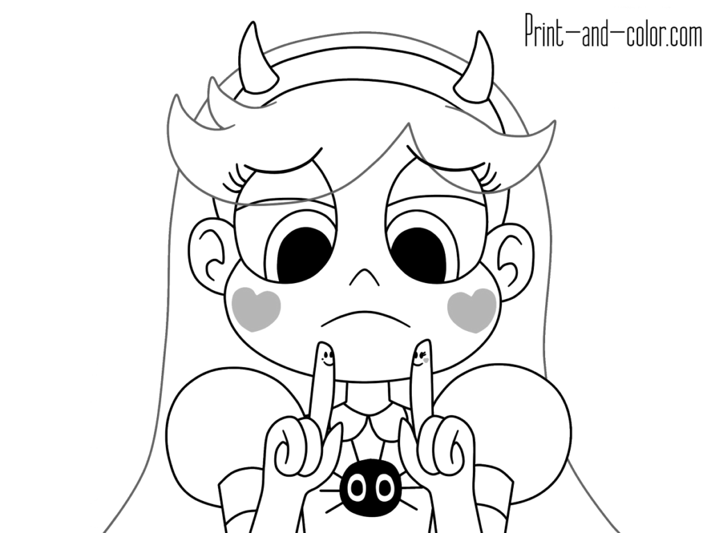 Star vs the forces of evil coloring pages â