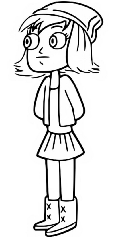 Coloring page star vs the forces of evil janna