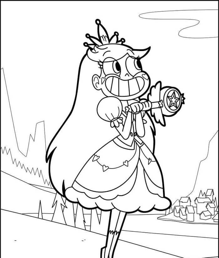 Star vs the forces of evil coloring pages pdf to print