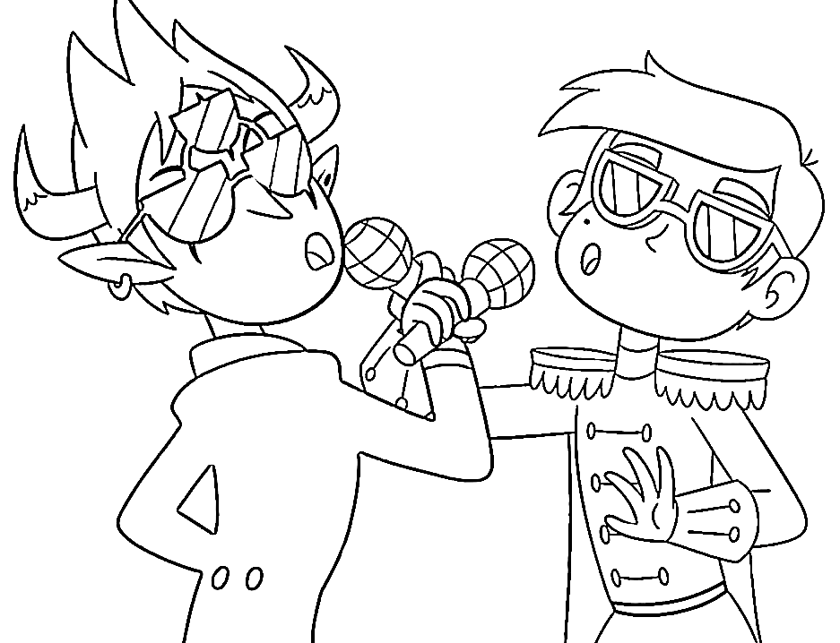 Star vs the forces of evil coloring pages
