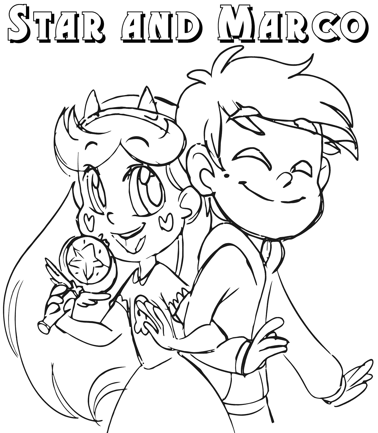 Star vs the force of evil coloring pages coloring pages to download and print