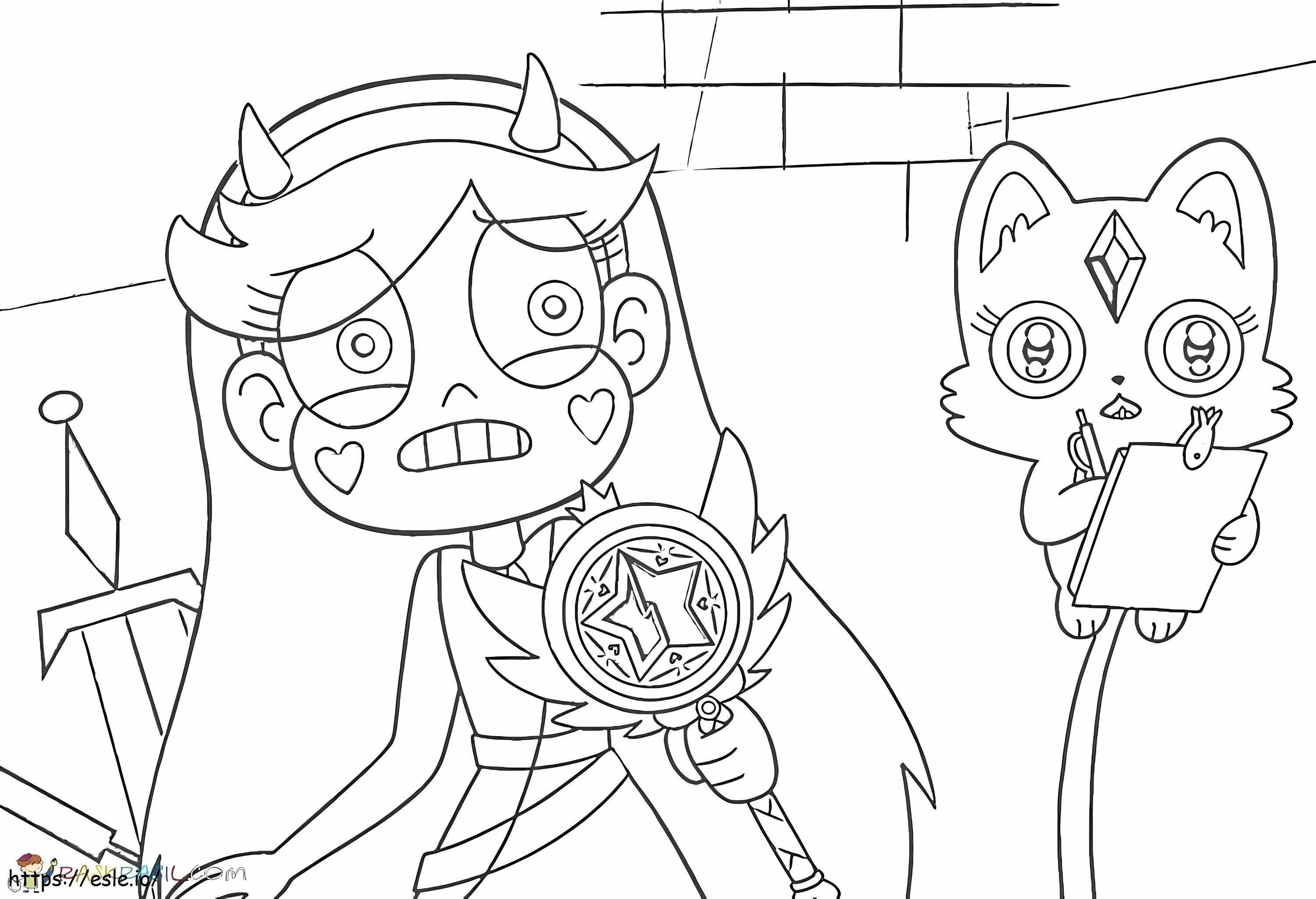 Star vs the forces of evil coloring page