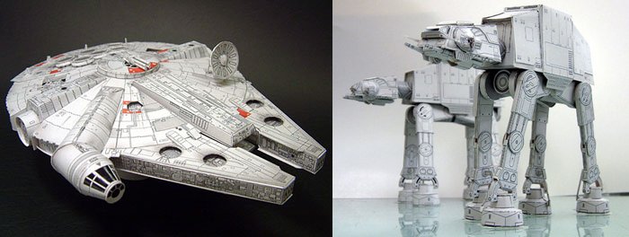 Paper star wars models