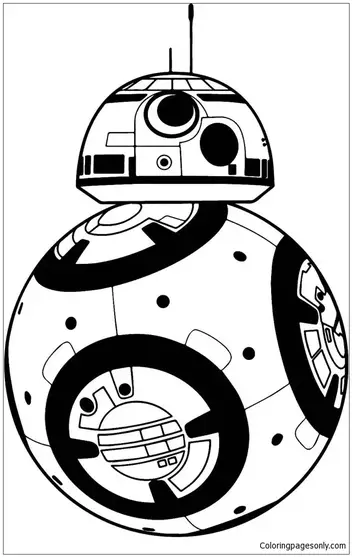 Fun star wars bb coloring page for kids and adults