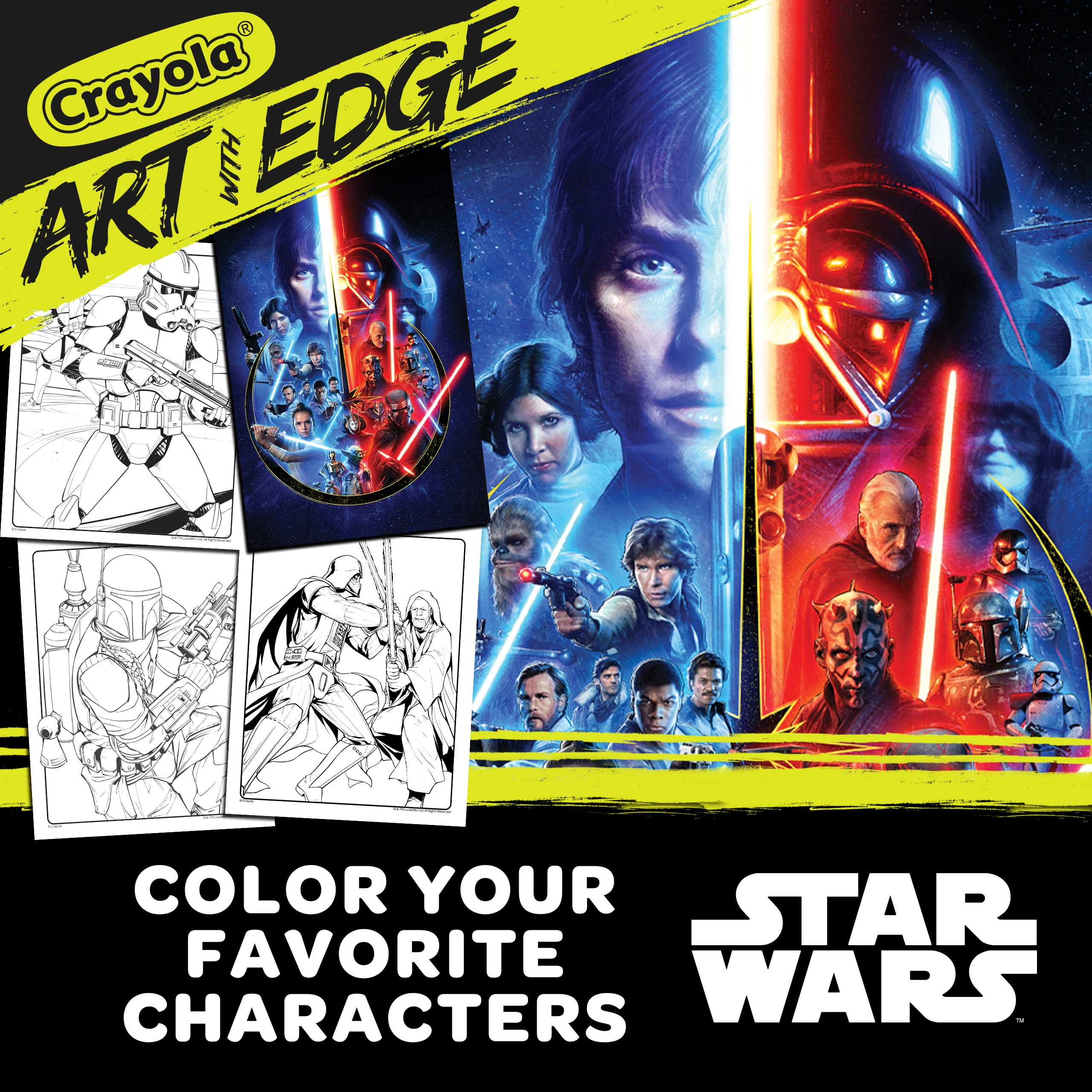 Crayola star wars coloring book pages pages adult coloring