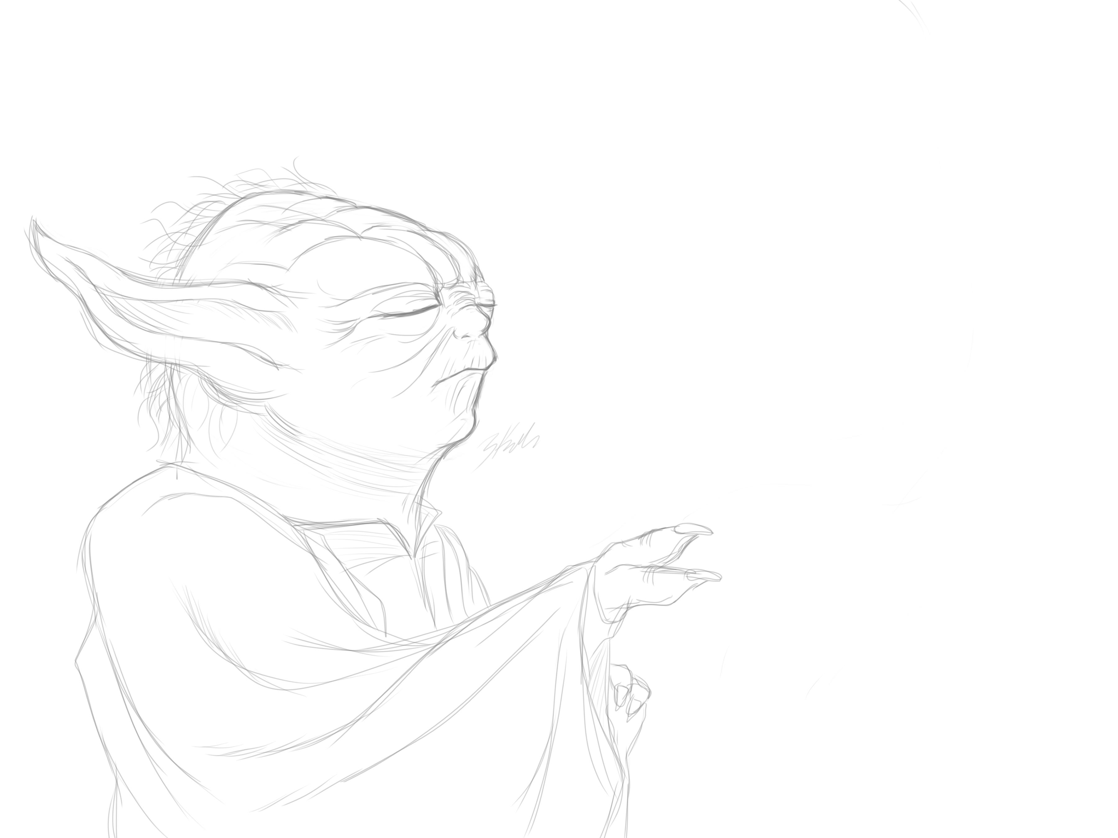A little sketch of one of my favourite star wars characters may the th be with you rstarwars