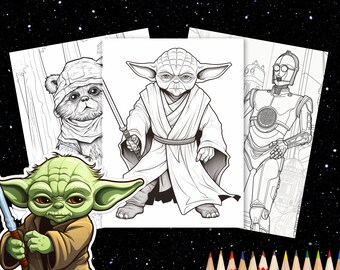 Star wars coloring pages star wars coloring book darth vader printable pdf pages kids coloring pages instant download