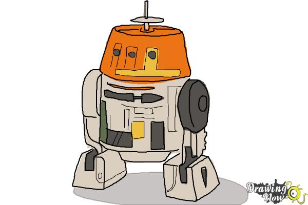 How to draw chopper grumpy astromech droid from star wars rebels