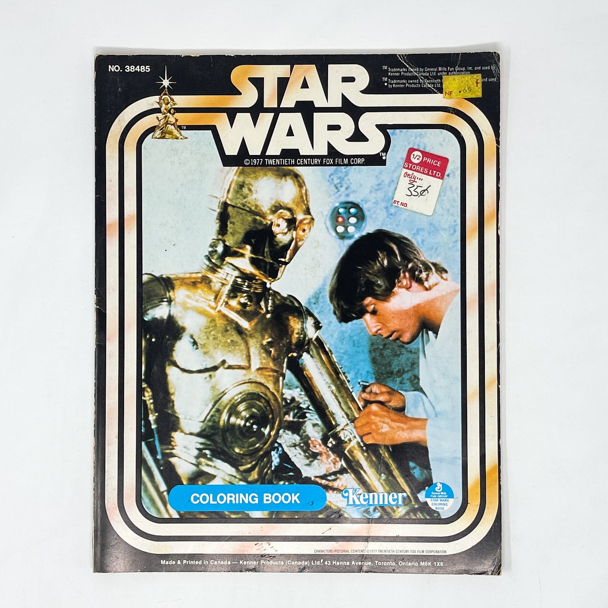Kenner canada vintage star wars coloring book unused gde â th moon toys