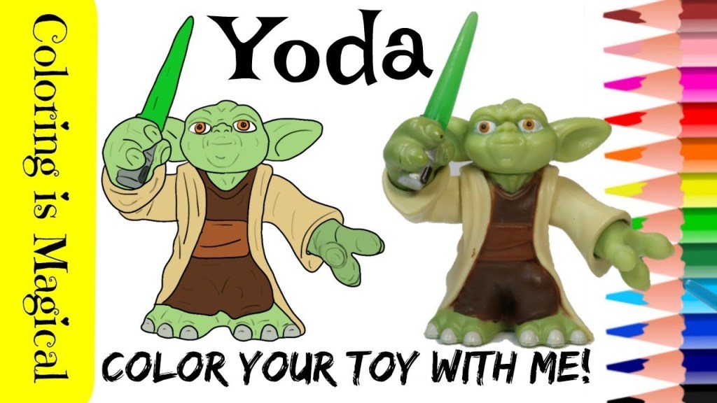 Yoda star wars coloring page yoda video