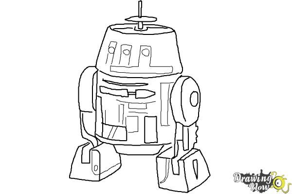 How to draw chopper grumpy astromech droid from star wars rebels