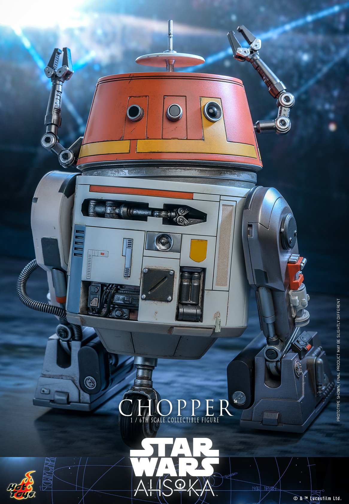 Hot toys reveals its chopper droid figure from star wars ahsoka â