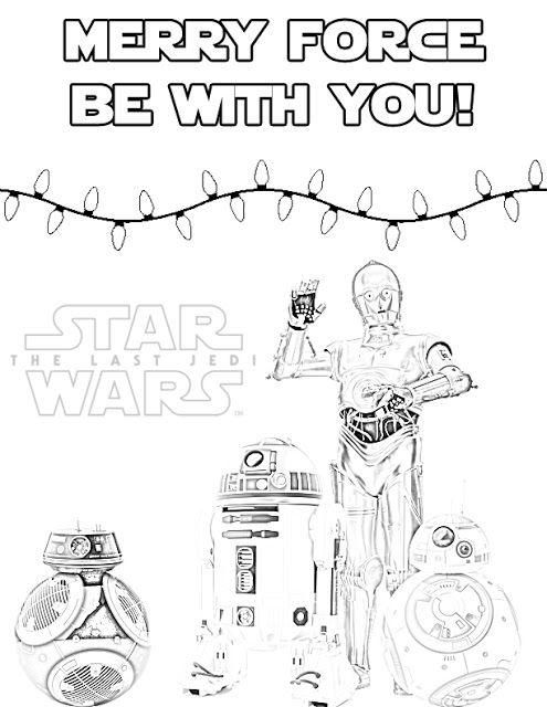 The last jedi droids holiday coloring page for ristmas or hanukkah ristmas coloring pages free ristmas coloring pages star wars ristmas