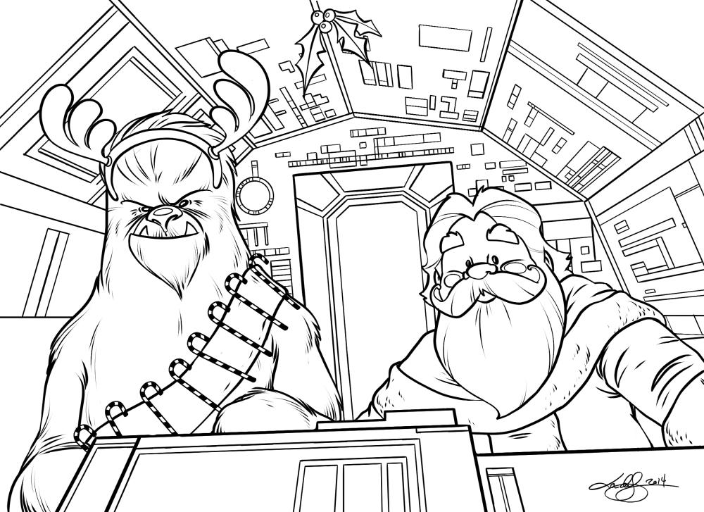Lar on x a new christmas colouring sheet han sohohoho the millenium reindeer my brain feels better now httptcohhypzyeg x