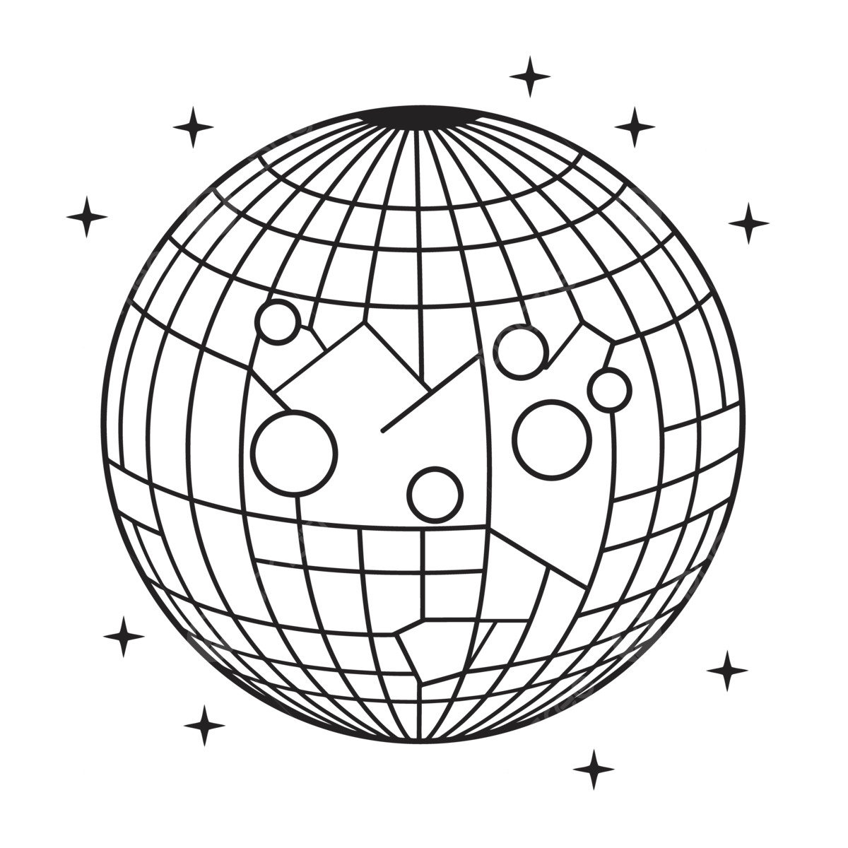 Star wars coloring page outline sketch drawing vector disco ball drawing disco ball outline disco ball sketch png and vector with transparent background for free download