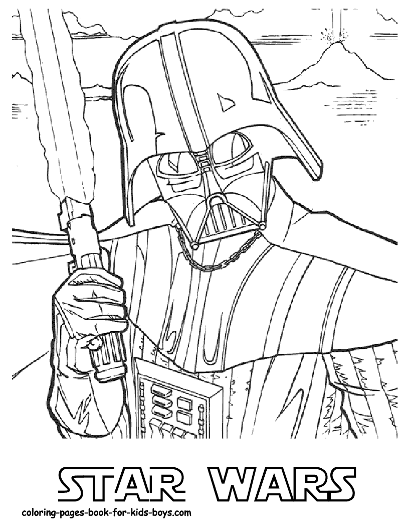 Star wars coloring pages vader