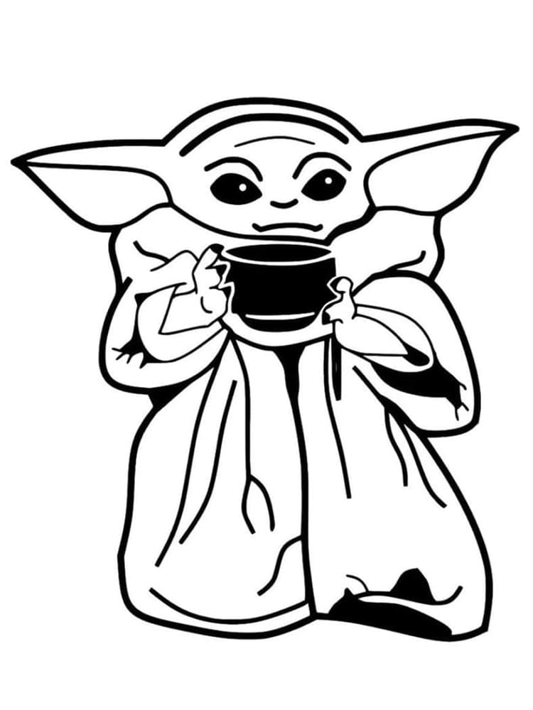 Baby yoda coloring pages