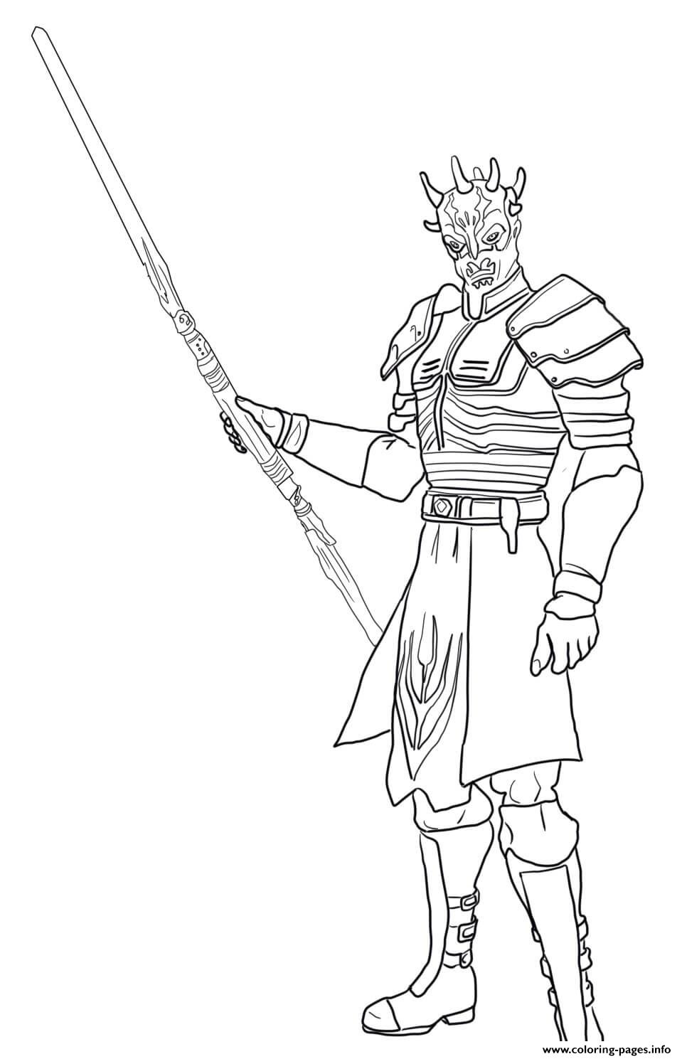 Savage opress star wars the clone wars coloring page printable