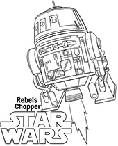 Star wars coloring page with darth maul