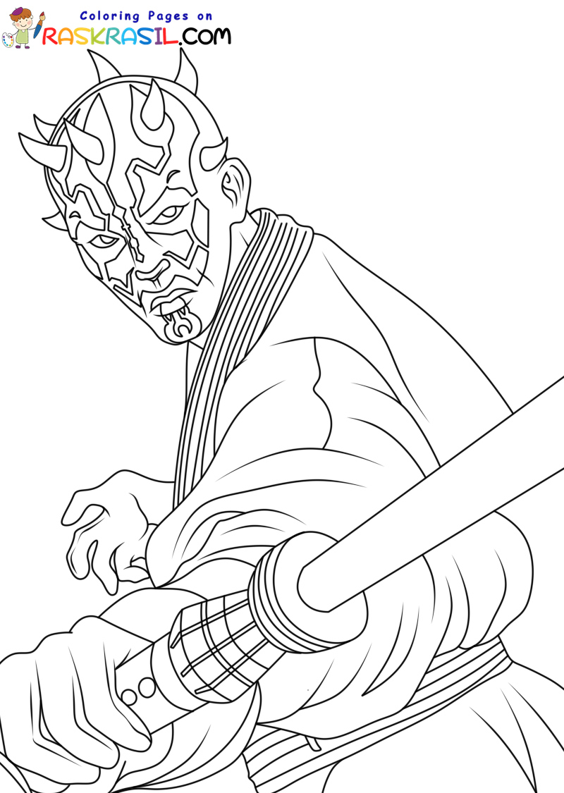 Darth maul coloring pages