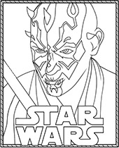 Star wars coloring pages with darth maul