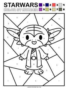 Free star wars color by number pages