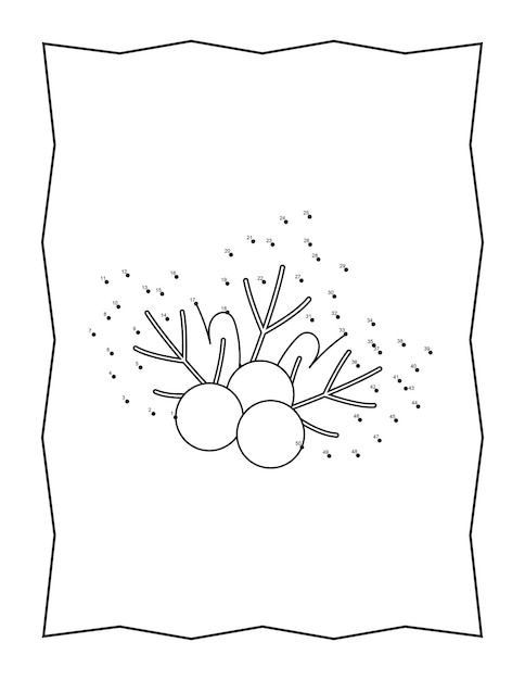 Premium vector christmas dot to dot connect the dot coloring pages