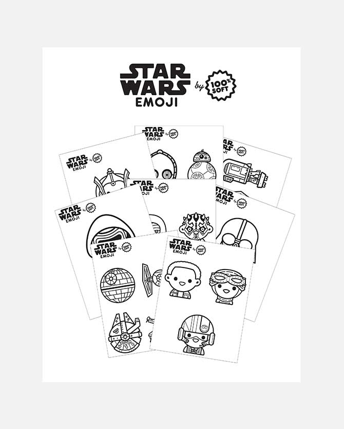 Star wars emoji printable coloring sheets disney movie insiders