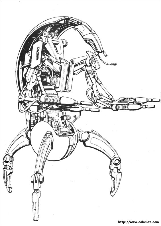 Destroyer droids coloring pages