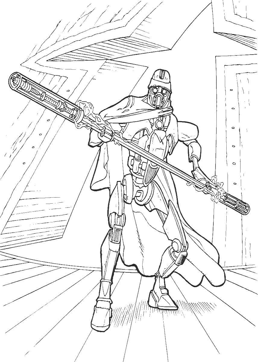 Online coloring pages coloring page droid star wars download print coloring page