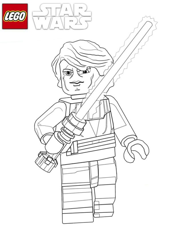 Anakin skywalker lego star wars coloring page