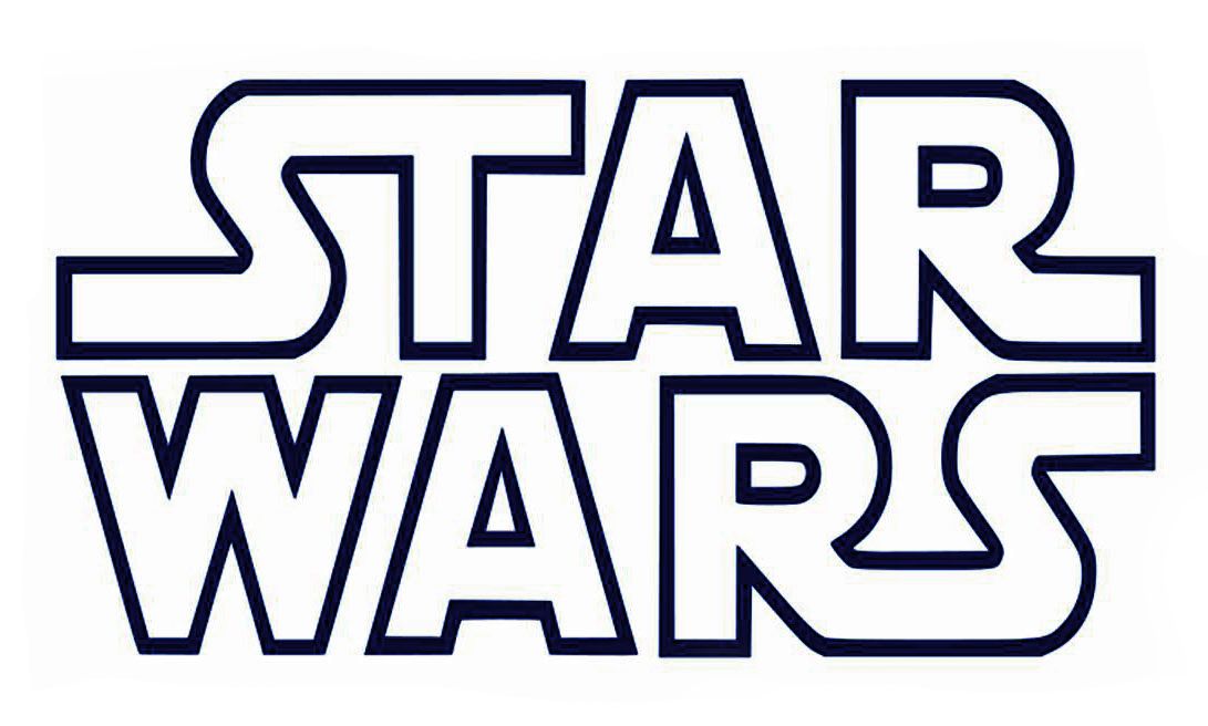 Printable bw star wars logo star wars stencil star wars crafts star wars logo