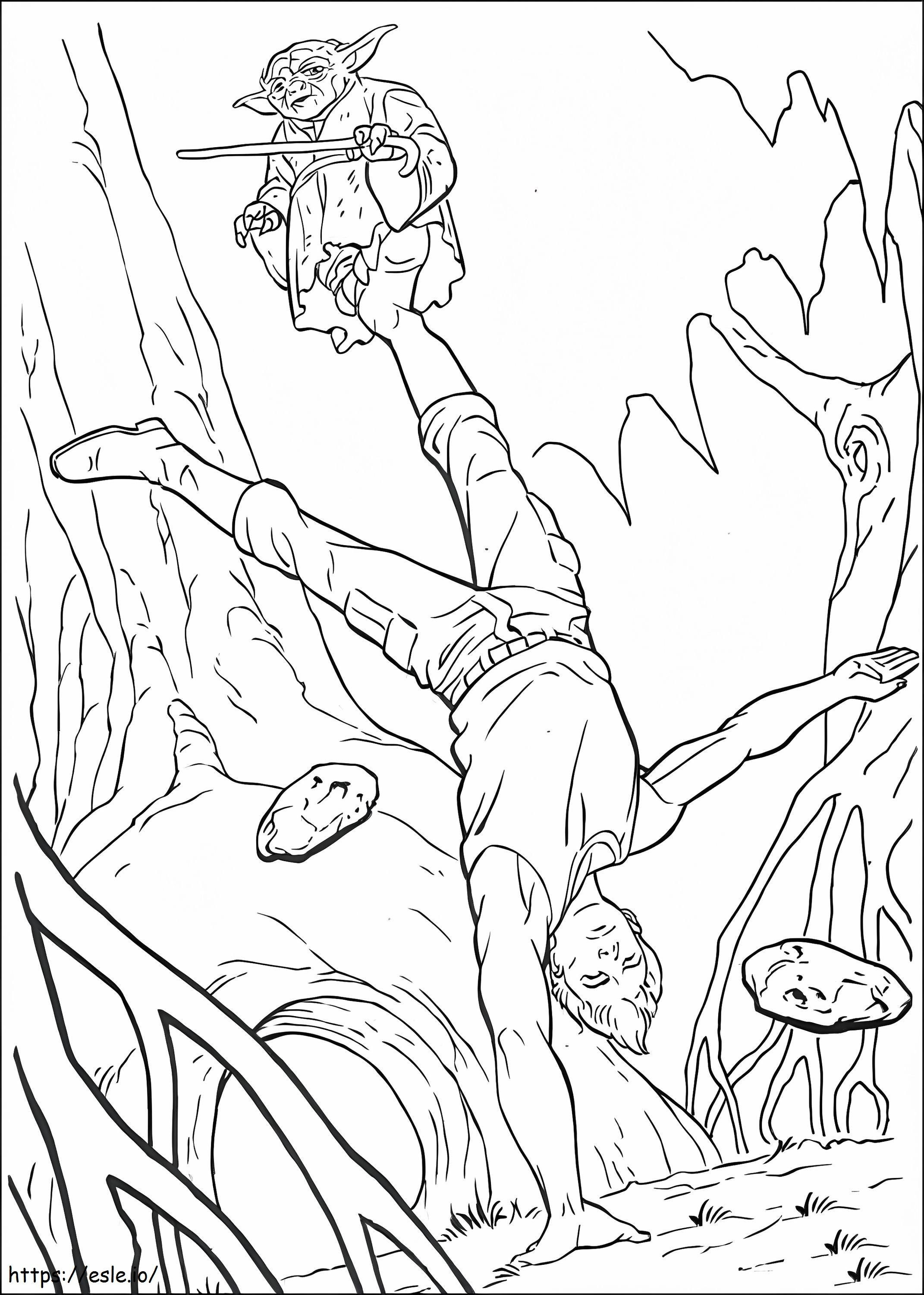 Luke skywalker de star wars coloring page