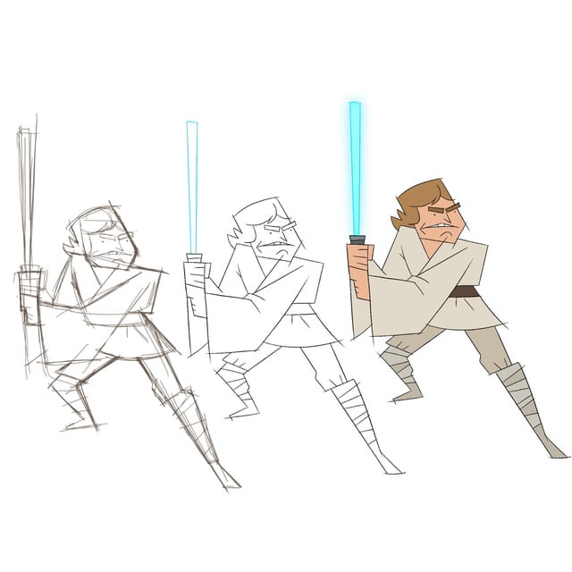 Part of illustrating every star wars character