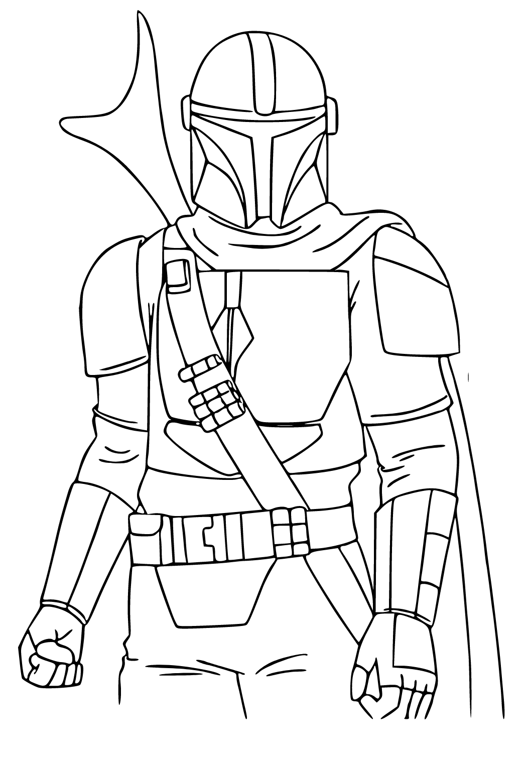 Free printable mandalorian readiness coloring page for adults and kids