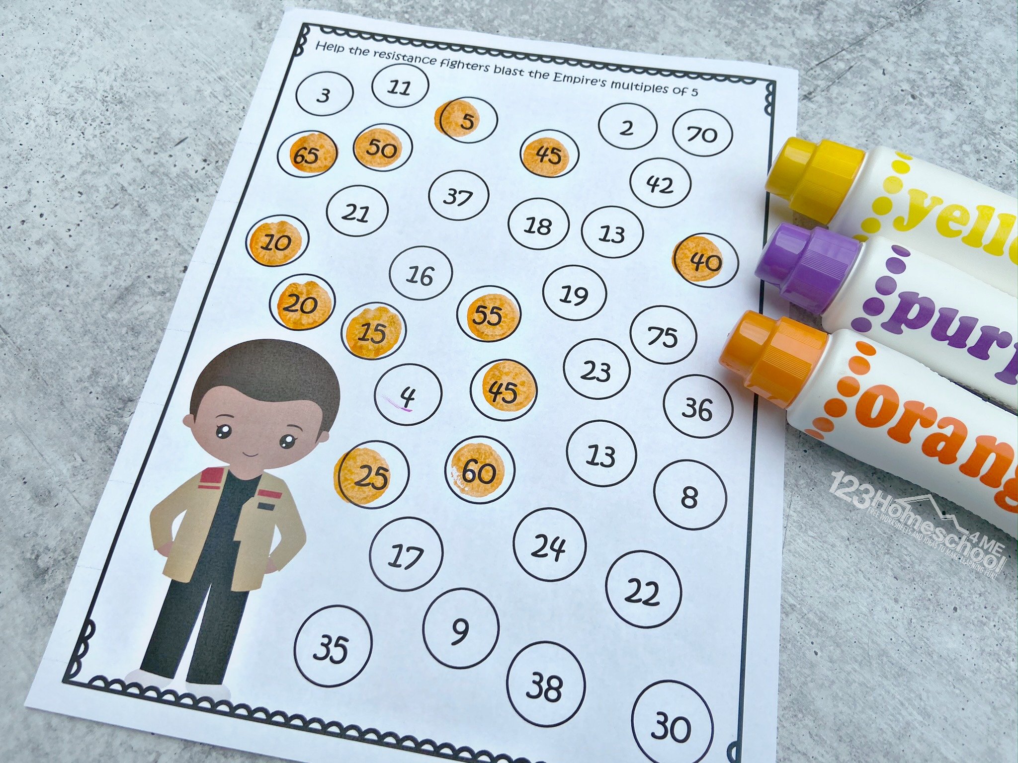 Free free printable star wars multiples worksheet