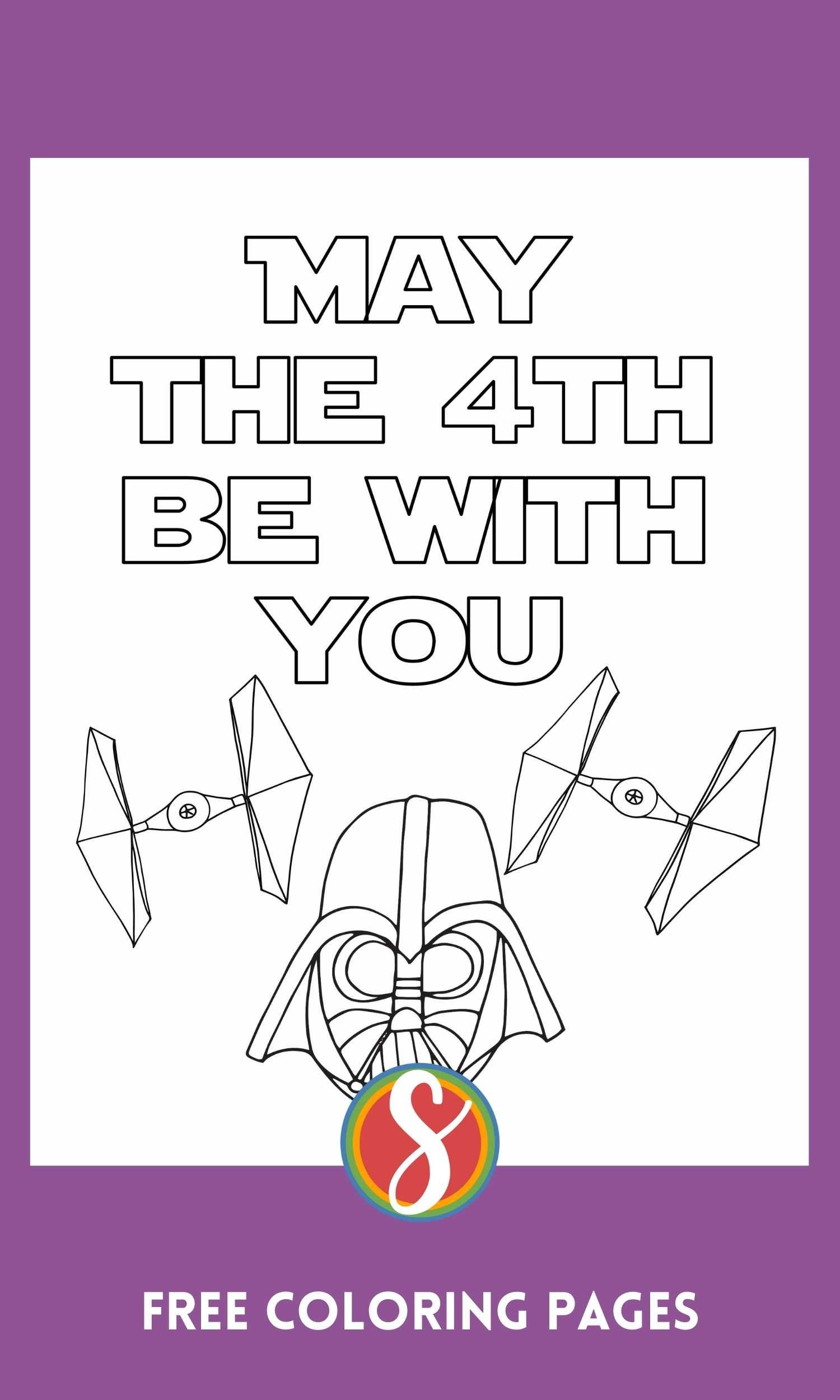 May the th be with you coloring pages â stevie doodles