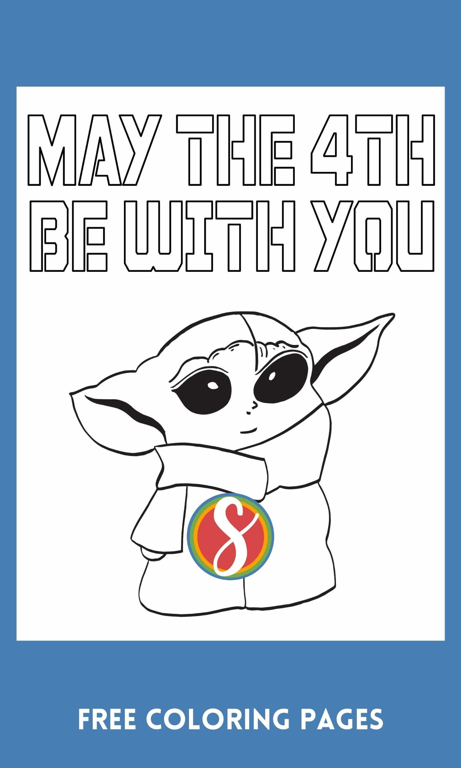 May the th be with you coloring pages â stevie doodles
