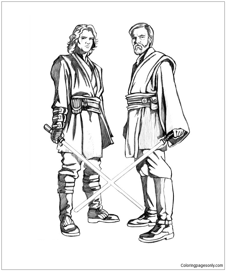 Obi wan kenobi coloring page