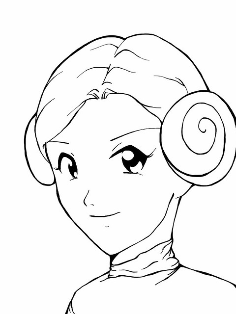 Anime star wars fan art princess leia was in the mood to â