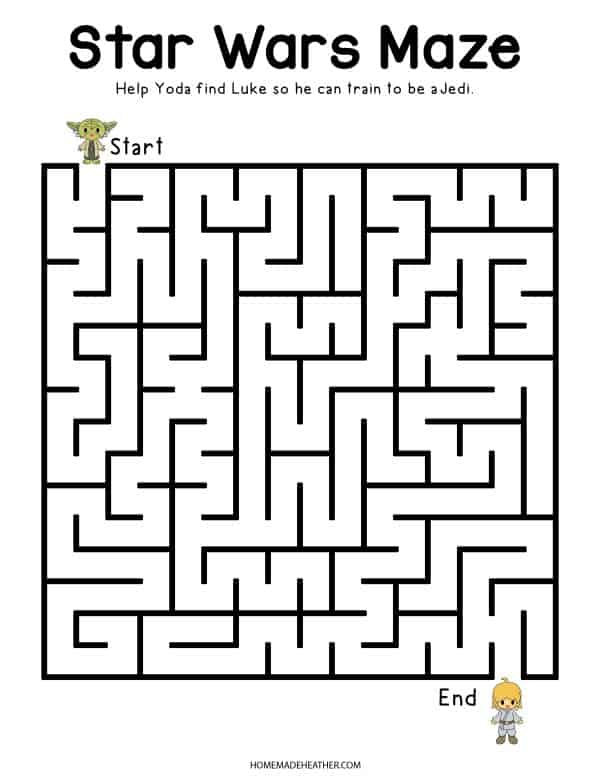 Free star wars activity printables homemade heather
