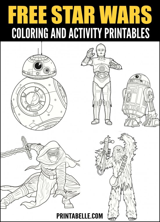 Printable star wars activity pages
