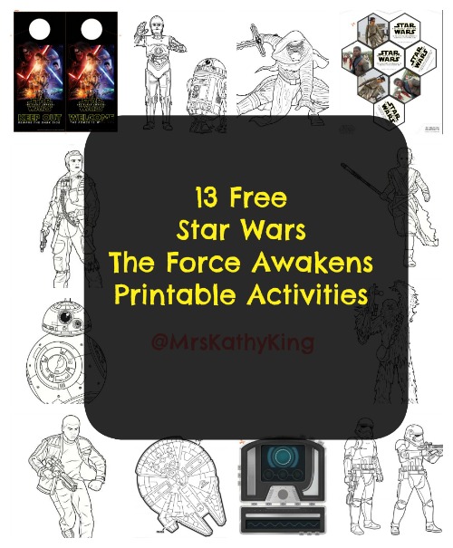 Free star wars the force awakens printable activities theforceawakens starwars