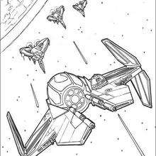 Spaceships war coloring pages