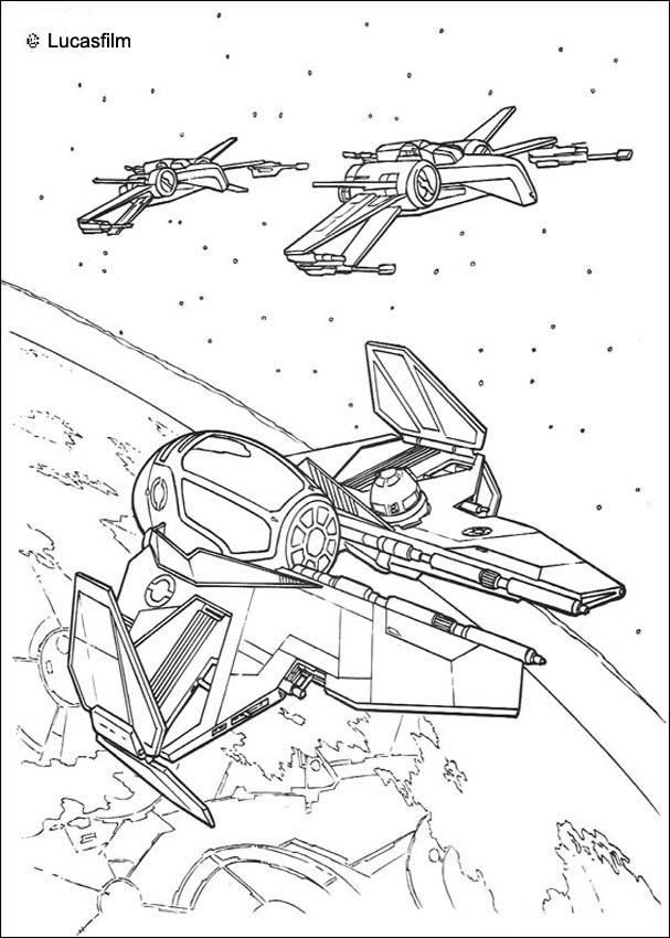 Star wars spaceships coloring pages