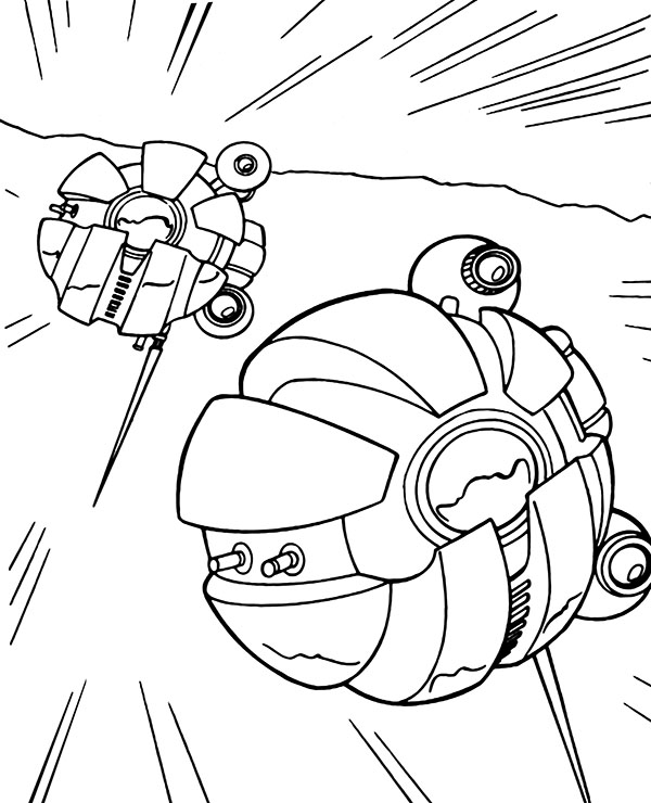 Spaceships coloring page star wars