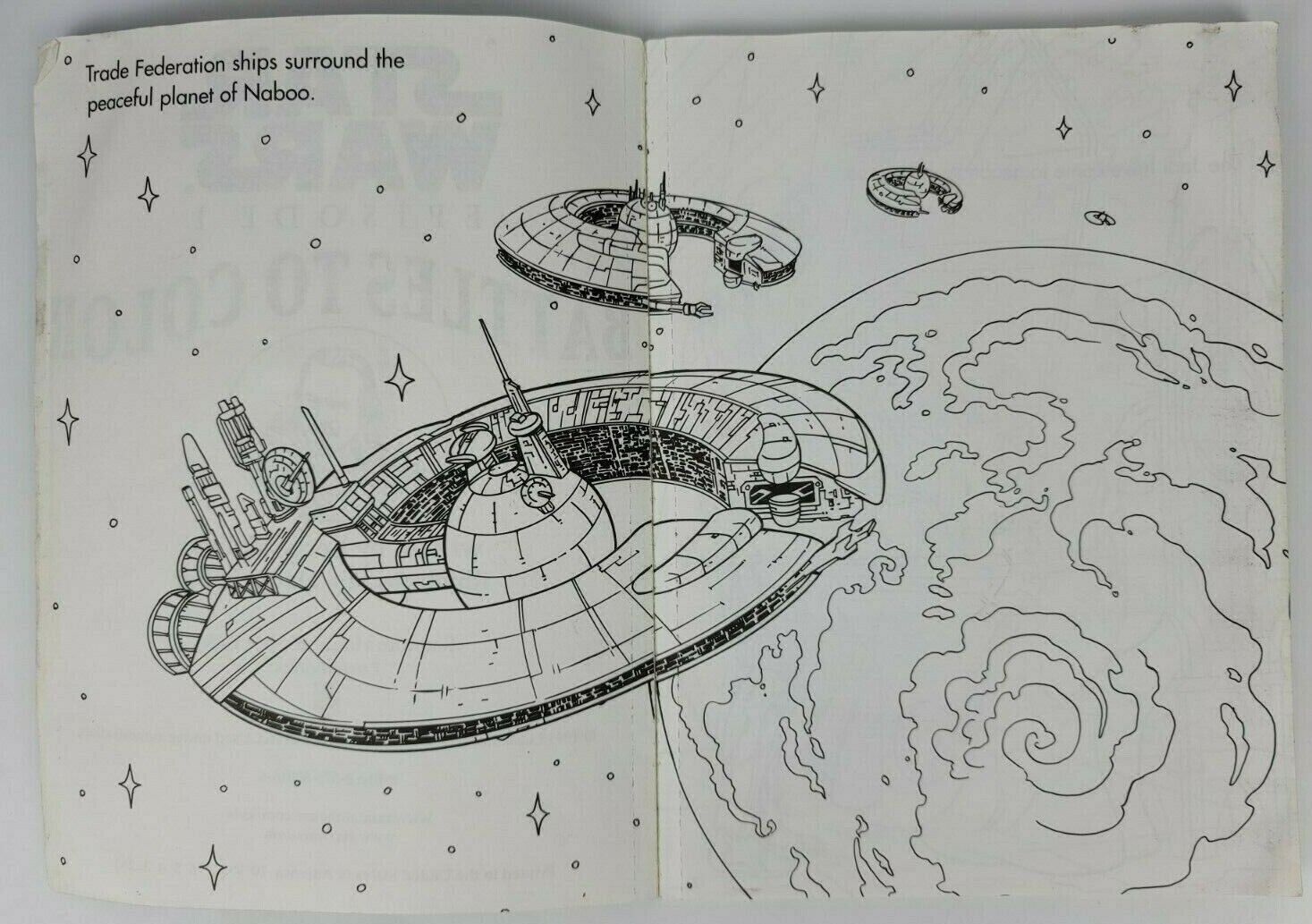 Star wars episode battles to color coloring book vintage