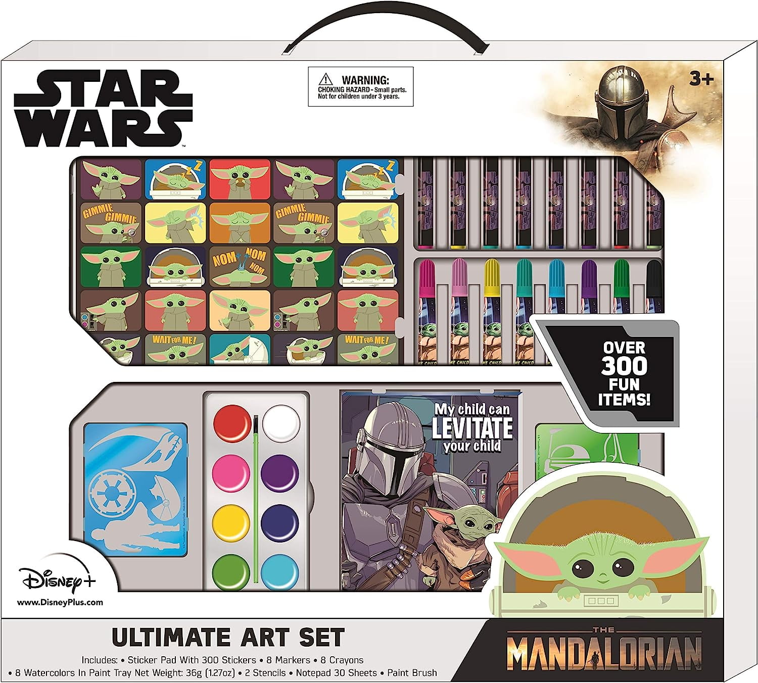Star wars mandalorian baby yoda mega art set for kids with stickers for painting coloring