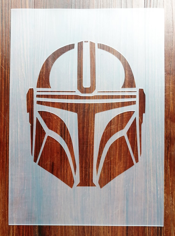 The mandalorian star wars stencil mask reusable pp sheet for arts crafts diy
