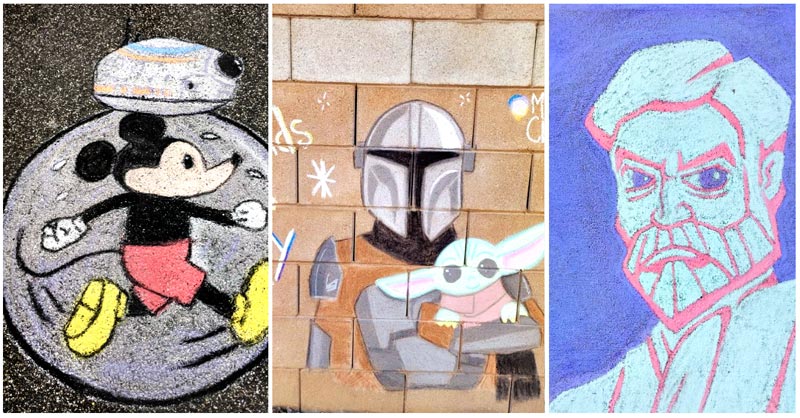 Updated star wars chalk art projects